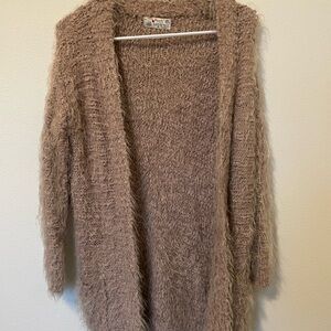Love Tree Fuzzy Tan Cardigan